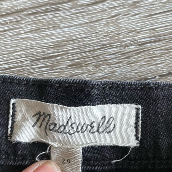 Madewell Exposed button frayed Jean Shorts Size 29 Vintage Black - Picture 5 of 7